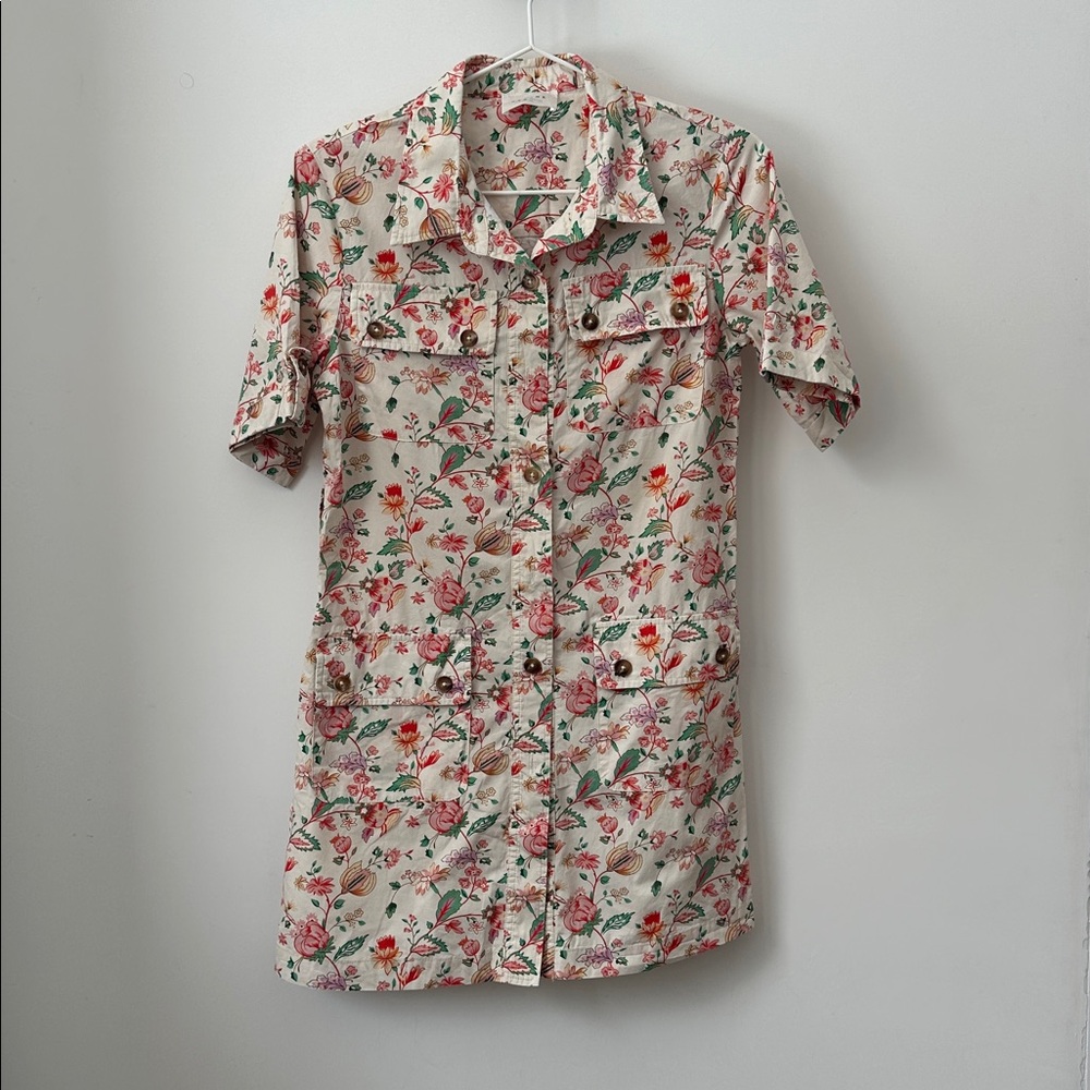 Sezane Multicolor Floral Gemini Shirt